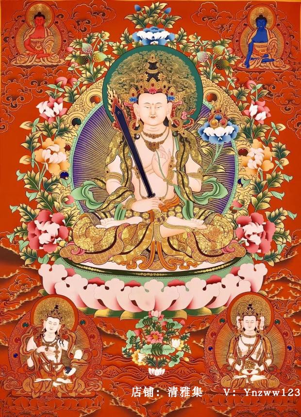 Collection level Vanity hidden Bodhisattva Nepal Lausanne Lama Pure hand painted pure handmade Tibet Donka hanging painting