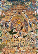 Collection-level Qinghai Regong Cai Bao Tianwang Baima God Tibetan pure hand-painted pure hand-made Thangka hanging paintings