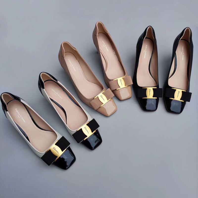 Federica Di Donato: Flawless, Accessible Luxury for the Middle Class, Easy to Wear, Bow-Tie Square-Toe High Heels