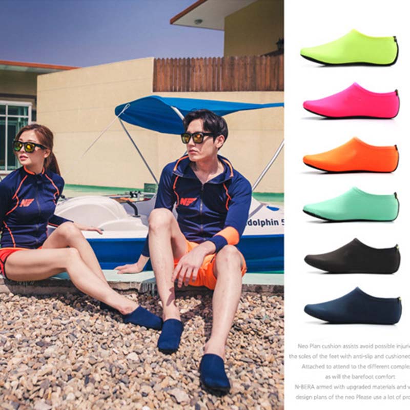 Beach Shoes Women's Male Adult Snorkeling Shoes Beach Socks Anti Slip Soft Bottom Summer Swimming Speed Dry Diving Yoga Creek Footwear Socks