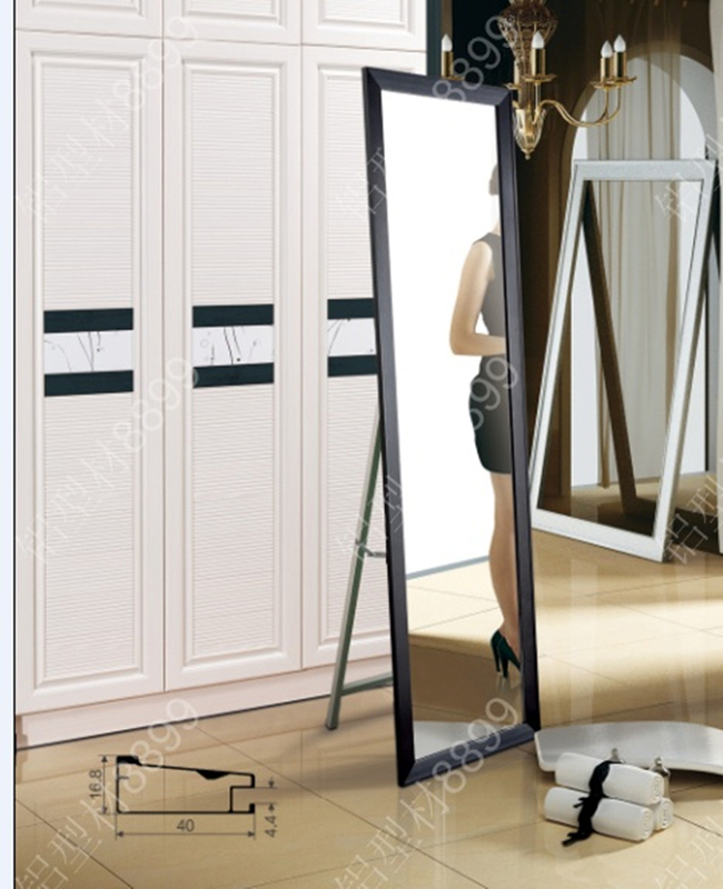 Factory Direct Sales, Full-Length Mirror Frame, Aluminum Alloy Sliding Mirror Frame, Bathroom Mirror Frame Profile, Large Frame Floor-Standing Mirror Frame
