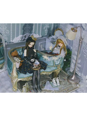 bjd场景道具娃屋 1/3 bjd娃娃家具 s造型沙发椅 blythe for