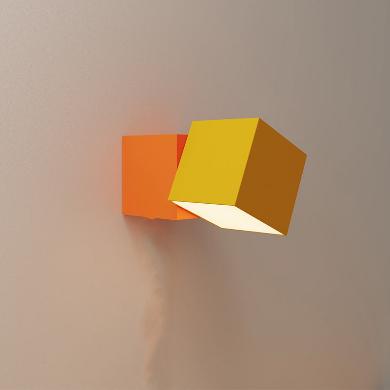 Simple Modern Adjustable Bedroom Bedside Wall Lamp Creative and Personalized Living Room Background Wall Lamp Square Corridor Lighting