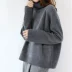 Giải phóng mặt bằng chống mùa ga Châu Âu cổ áo len cashmere cao cổ của phụ nữ dày lỏng lẻo áo len gió lười áo len kích thước lớn - Đan Cardigan áo cổ lọ Đan Cardigan