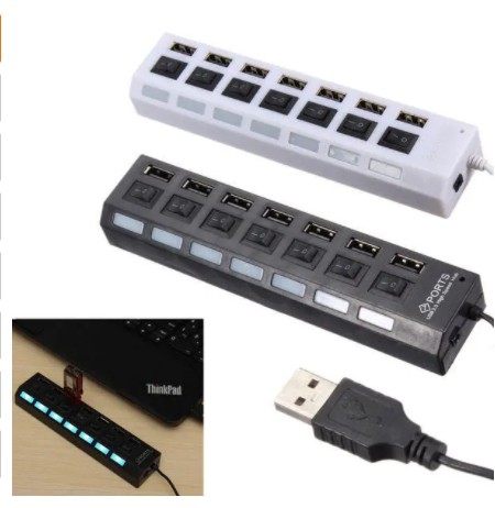 USB splitter with switch one drag four seven expander desktop notebook extension drag seven HUB hub