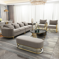 Light luxury Nordic sofa combination modern minimal small family triple fabric living room Italian furniture packaging