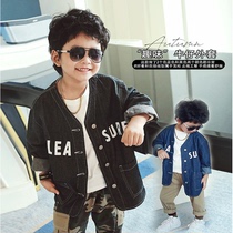 (Broken code clearance) small crooked childrens clothing 2021 autumn new boy denim jacket loose long sleeve tide