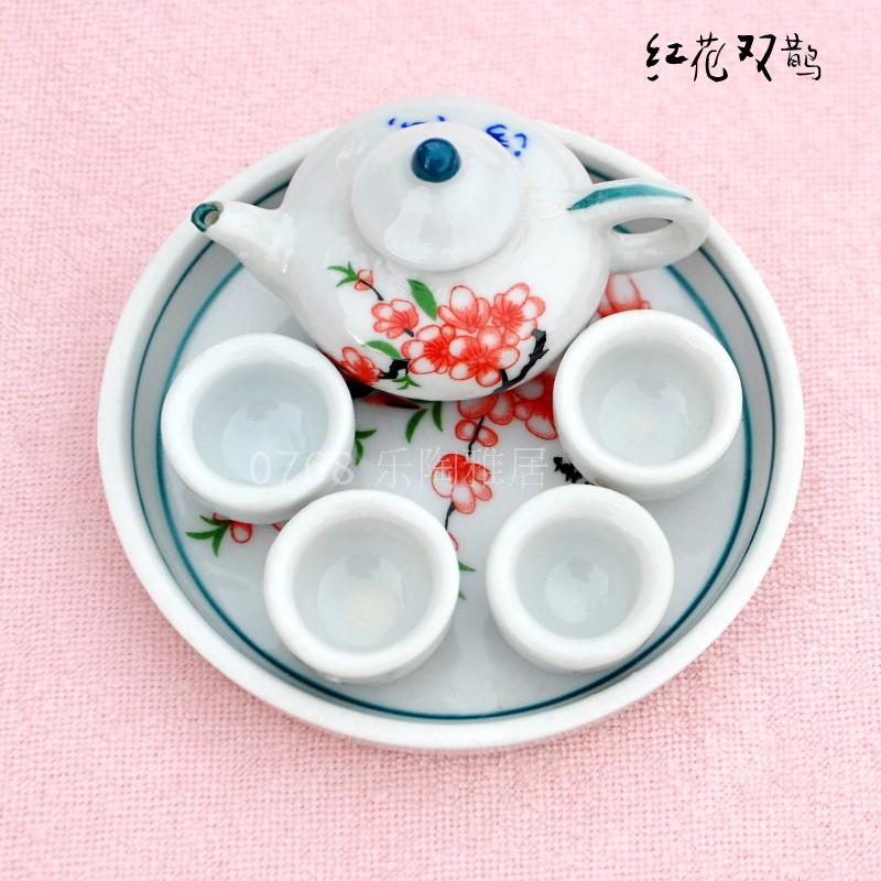 Gốm nhỏ mô phỏng trà bộ cậu bé con trà bộ trẻ em chơi nhà đồ chơi thiết lập hàng thủ công du lịch