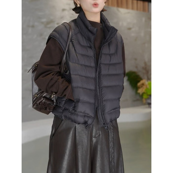 Light ribbed down vest vest jacket
