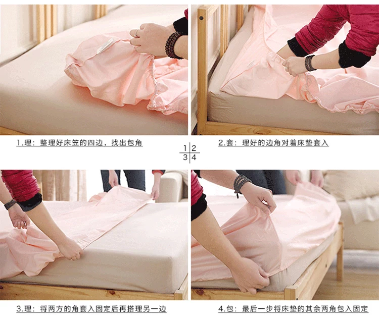 Được trang bị bông bông rửa một mảnh tấm bông Plain Checked 1.5m1.8 mét Simmons nệm bảo vệ - Trang bị Covers