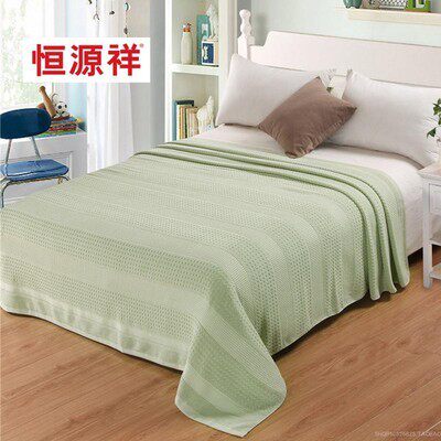 Hengyuan Xiangjiao Textile pure cotton honeycomb wool towels by single double summer full cotton towel blanket pro-skin onboard air conditioning blanket
