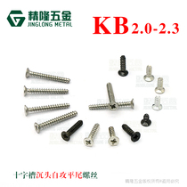 KB2 2 3*3 5 4 5 6 7 8 10 16 countersunk head tapping horizontal tail screw hard screws jing long