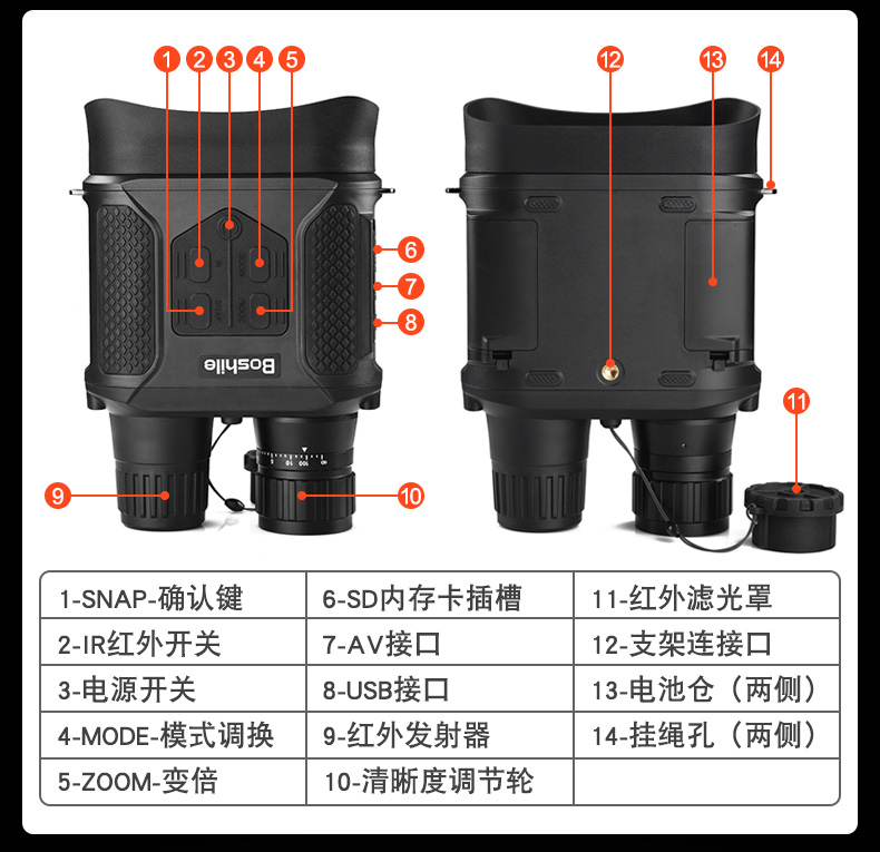 Hồng ngoại kỹ thuật số thiết bị nhìn đêm không nhiệt hình ảnh một người lính săn bắn tất cả các kính viễn vọng ánh sáng yếu độ nét cao màu đen - Kính viễn vọng / Kính / Kính ngoài trời các hãng ống nhòm nổi tiếng