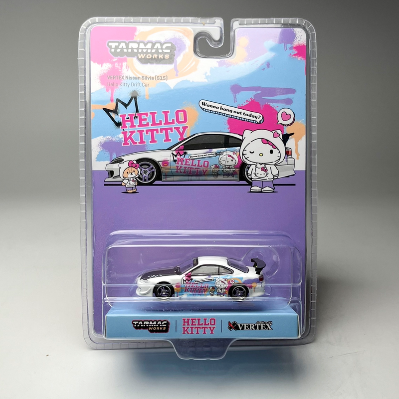 Tw Tarmac 1:64 Nissan Silvia S15 Hello Kitty Alloy Car Model