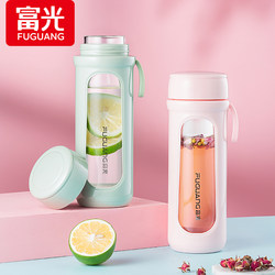 Fuguang Single-Layer Glass Cup for Men and Women, High-Looking Tea Cup, High Temperature Resistant, Portable, Insulated, Anti-Fall Plastic Glass Cup