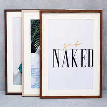 Wood grain patch wood skin aluminum alloy metal photo frame lip print photo frame ins wind 100 days photo frame hanging wall photo puzzle frame