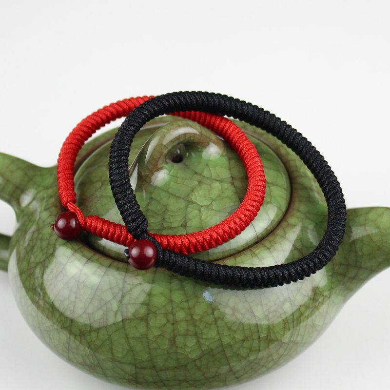 Hand Woven Diamond Knots Lovers Red Rope Hand Condensed of the year Sand Red Hand Rope Name Clan Wind Plus Rough Bracelet