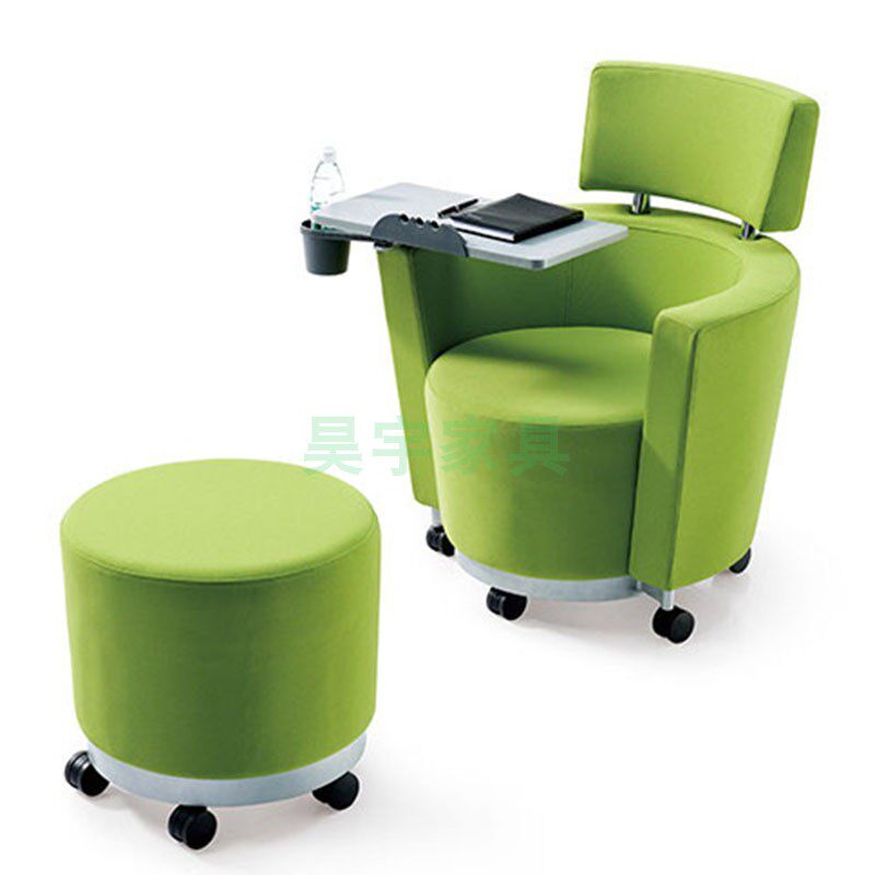 High-end single-seat sofa chair leisure business chair meeting chair with writing board training chair writing record conference chair