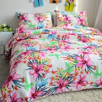 Pad bông mùa thu được chần bằng bông điều hòa quilting đôi được mùa hè giặt chăn mỏng trải giường ba mảnh drap bọc nệm