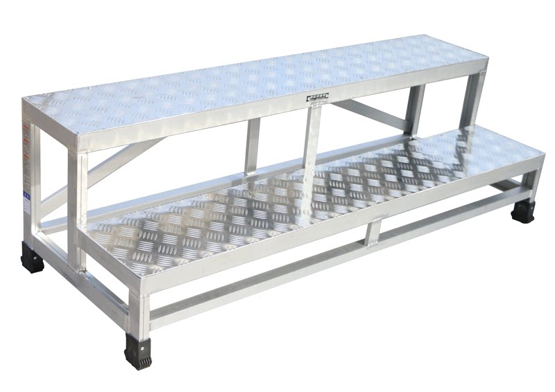 Chuangming-plate Aluminum Alloy two-step step step-step step-step staircase Engineering Ladder Mobile Staircase