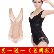 Tingmei Ya thin seamless conjoined body body shaping clothing postpartum abdomen waist lifting hip corset body restraint underwear