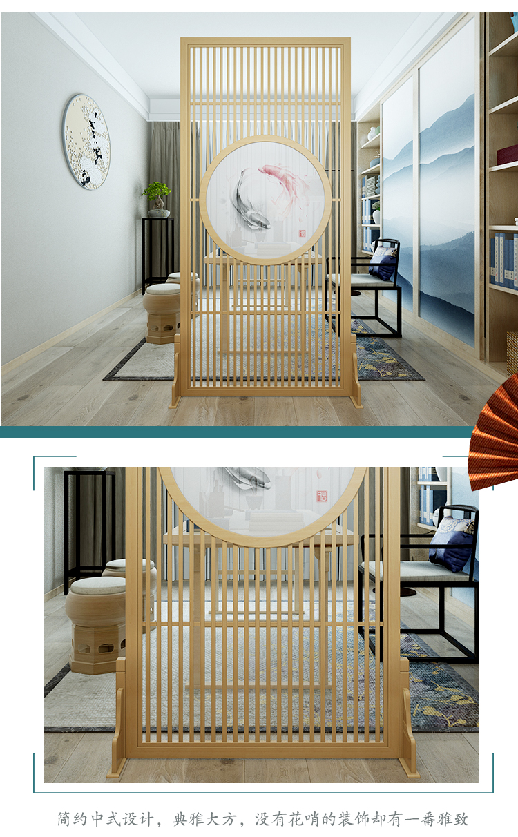 Màn hình phân vùng trang trí phòng khách khách sạn phòng ngủ nhà lối vào hiên đơn giản mới hiện đại Trung Quốc hàng rào gỗ di chuyển - Màn hình / Cửa sổ bình phong đẹp