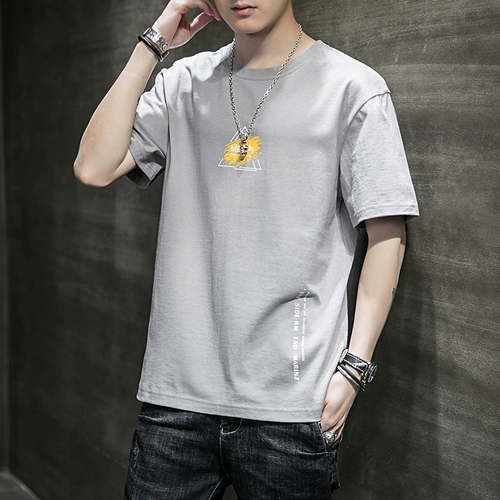 Tide, летняя трендовая футболка с коротким рукавом, 2020, в корейском стиле, оверсайз, короткий рукав