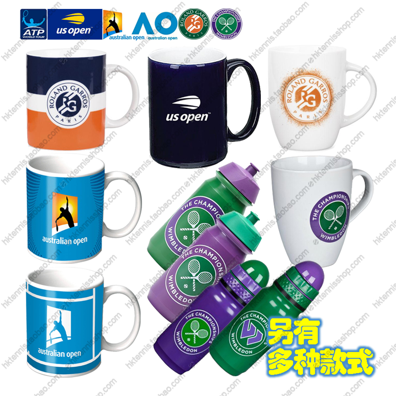 Australian Open French Open Wimbledon US Open Tennis Souvenir Outdoor Running Sports Kettle Water Bottle Water Cup Teacup Cup