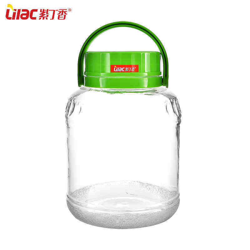 Purple Line Large Glass Pizzle Urkle Enzyme Sealing Can Marinated Citrice Caterlo Household Storage Bottle