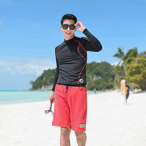 Quần bơi nam Hàn Quốc mới rộng rãi kích thước lớn nhanh khô ngoài trời trôi dạt bên bờ biển khu nghỉ mát suối nước nóng quần short bãi biển - Quần bãi biển