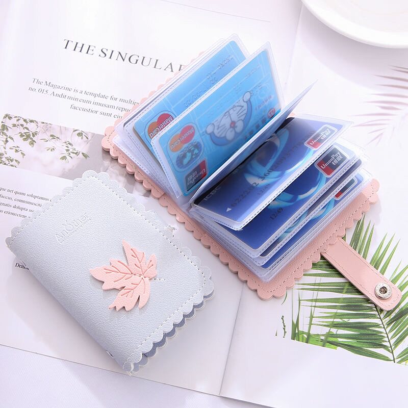 Driver's license card bag women's small ultra-thin cute exquisite anti-demagnetization card set silver card holder multifunctional cute