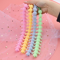 TPR Soft Glue Solution Squeeze Vent of 16 Festival Centiles 16 Festival Luminous Caterpillar decompression Toys Boring Knead
