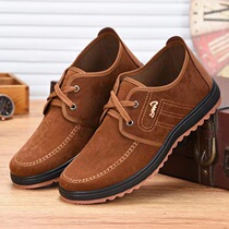 2022 mens tendon sole casual shoes middle-aged and elderly mens old Beijing cloth shoes soft sole lightweight dad shoes