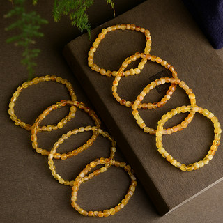 Natural beeswax sugar cube single circle bracelet