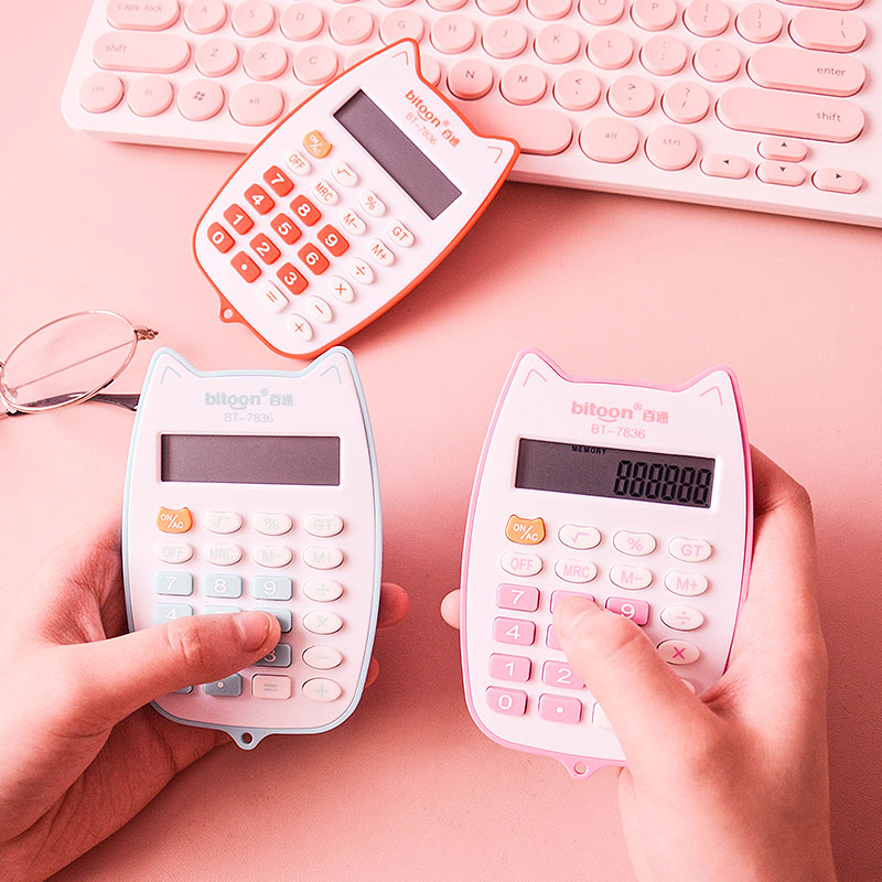 Han's Xiaoqing New Carry-on Calculator Cute Mini Student Candy Color Counting Instrumental portable computer office use