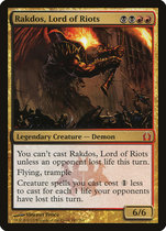 ten thousand Cards Riot King Rudochs Rakdos Lord of the Riots in the UK RTR