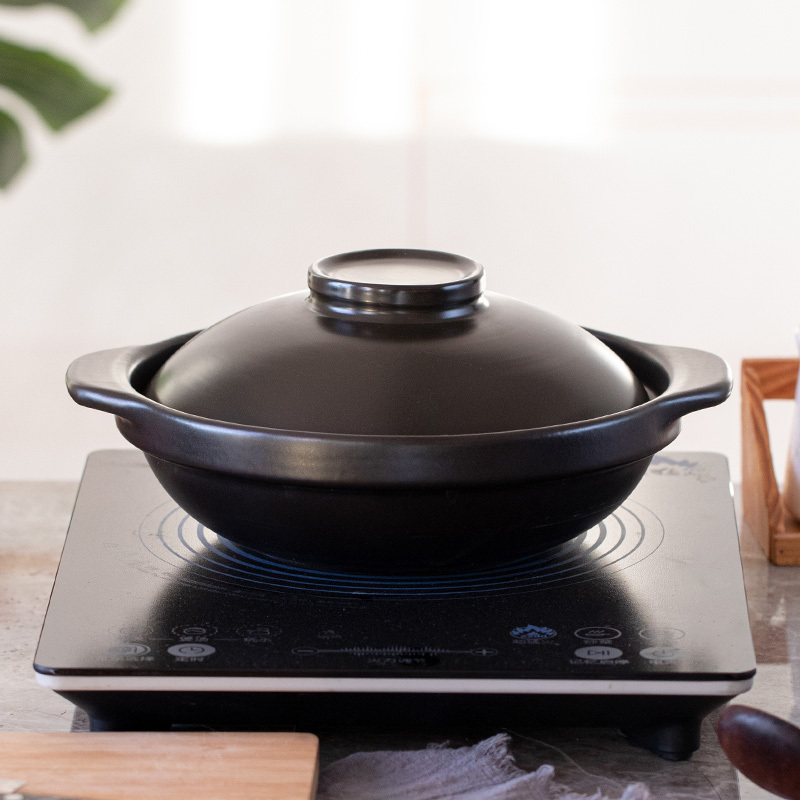 Ceramic Pot for Induction Cooker, Commercial Hot Pot Electric Ceramic Stove, Dual-Use Coal and Gas Stove, High-Temperature Resistant Ceramic Soup Pot, Small Clay Pot Ceramic Pot for Induction Cooker, Commercial Hot Pot Electric Ceramic Stove, Dual-Use Coal and Gas Stove, High-Temperature Resistant Ceramic Soup Pot, Small Clay Pot