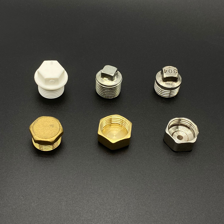 Stainless steel iron plastic 4 points internal wire external wire Choke Plug full copper Choke Cap Water Pipe Cap Stuffy Head Pipe Jam 40% Choke Plug