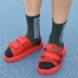 Giày đế xuồng đế dày 2019 mới hè hè màu đỏ thời trang ngoài trời mang giày đi biển yêu đôi sandal - Dép