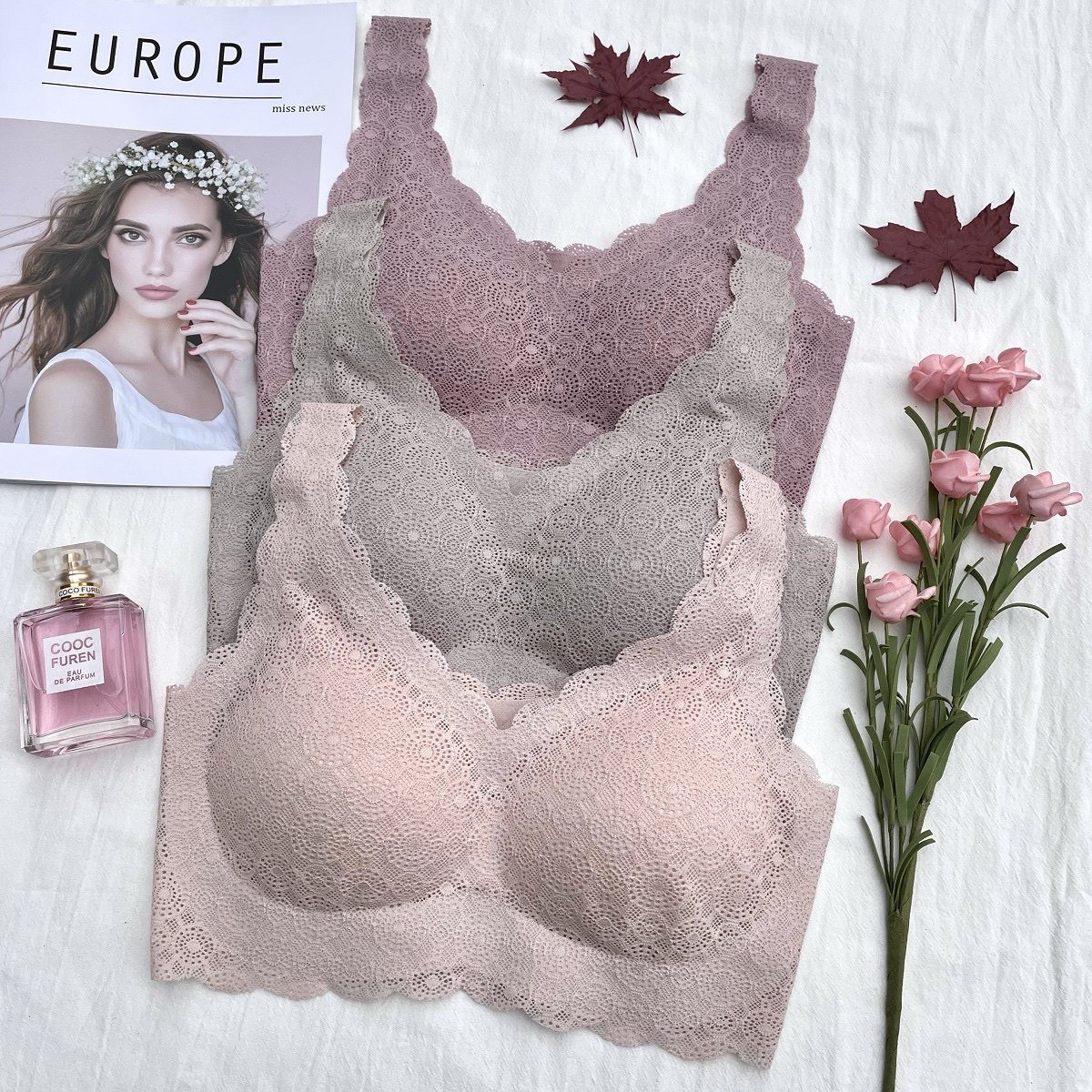 Ancient Crown Princess 503 Japan No Marks Zero Feeling Underwear Comfort Conserve Coalless Hollowed-out Yoga Sleep Vest-Style Bra Woman