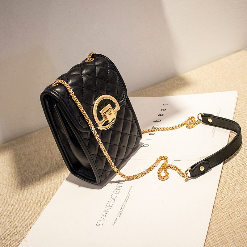 New European and American fashion all-match mini bag ladies one-shoulder diagonal mobile phone chain rhombus bag small square bag