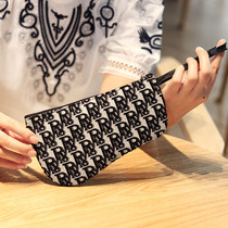 Fashion Womens Bag Handbags Large Capacity Women Summer Casual Canvas Cosmetics Cashier Bag Wrist Mobile Phone Handbag