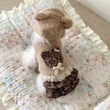 糯米 Демисезонная утепленная куртка, жилет, с медвежатами, цветочный принт, эффект подтяжки