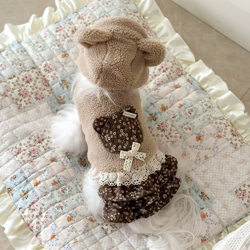 糯米 Демисезонная утепленная куртка, жилет, с медвежатами, цветочный принт, эффект подтяжки