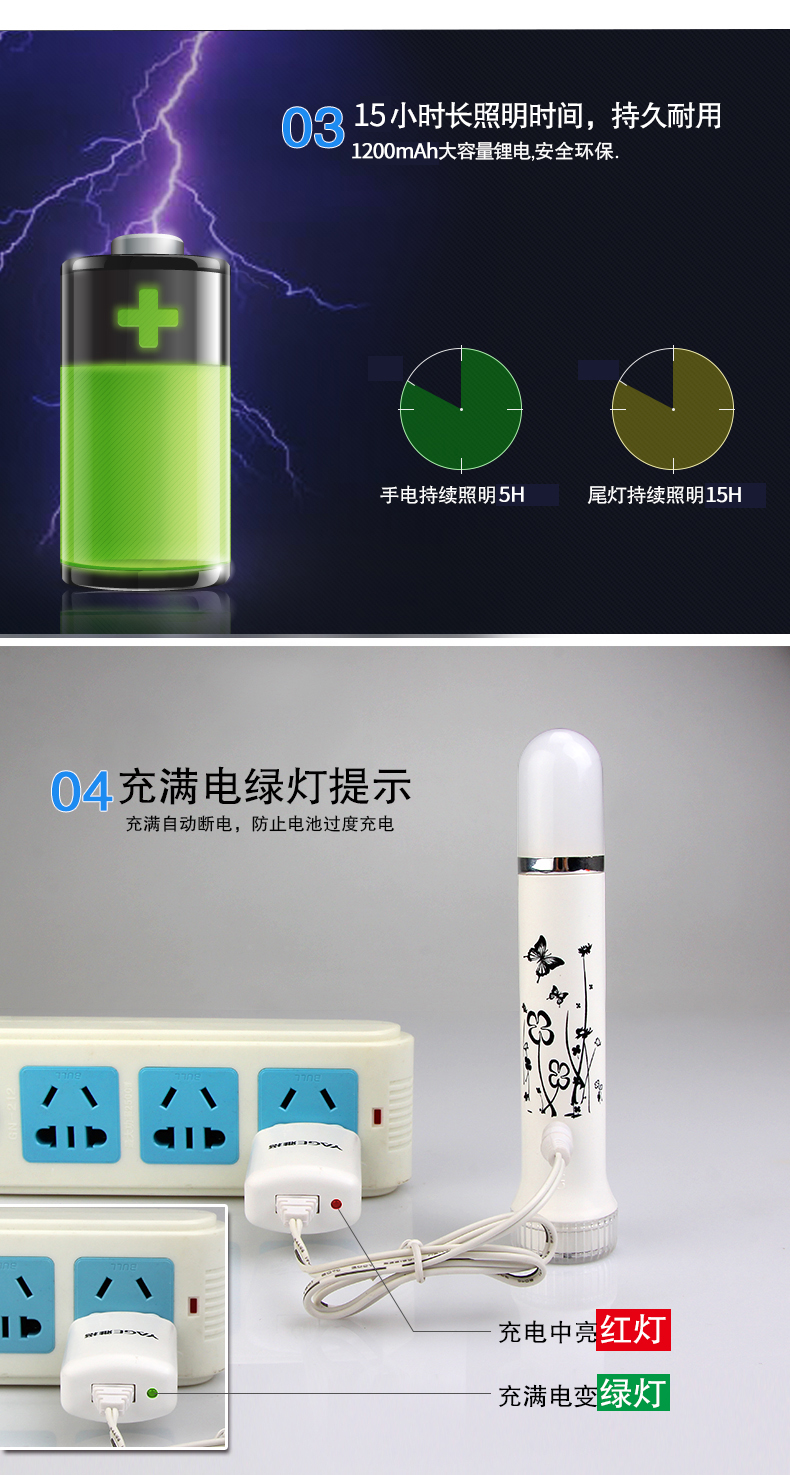 Yage LED Sạc Đèn Pin Chói Ngoài Trời Di Động Lithium Đèn Pin Nhà Khẩn Cấp Chiếu Sáng Mini Đèn Pin đèn pin uv