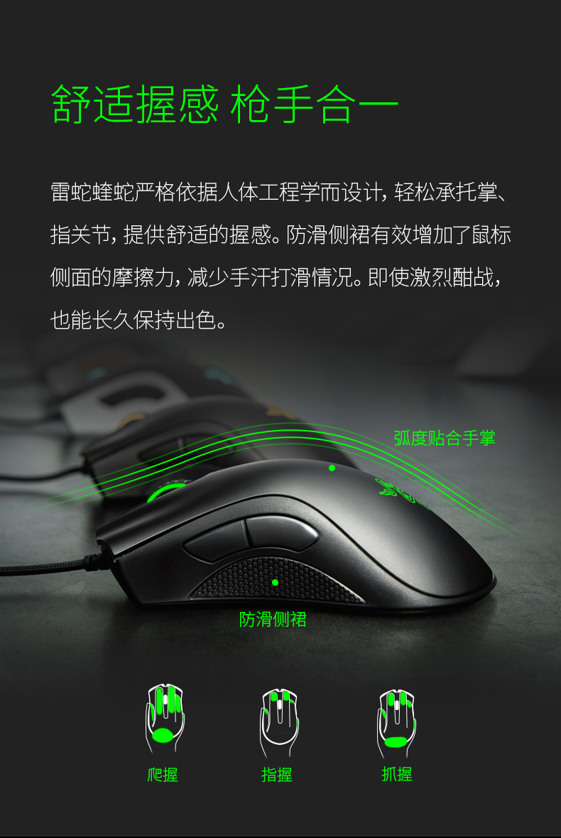 RAZER 雷蛇 蝰蛇 标准版 有线鼠标 6400DPI 券后79元包邮 买手党-买手聚集的地方