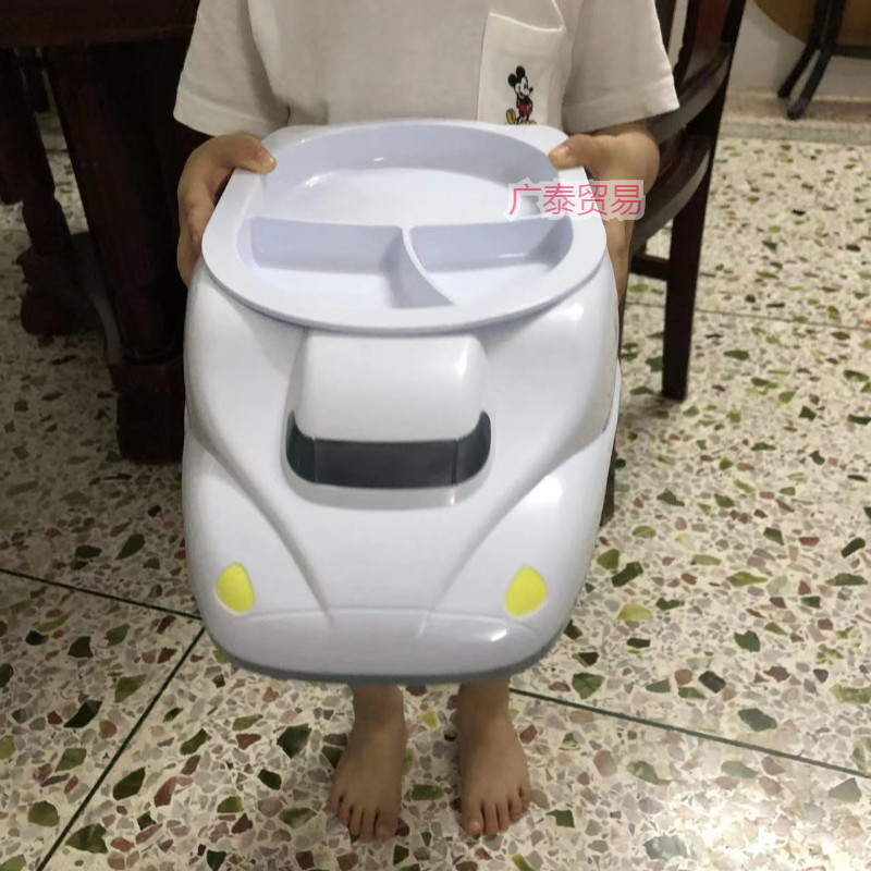 Japan's Shinkansen train shape insulation partition children's lunch box multi-functional flow plain noodle machine elementary school student meal plate