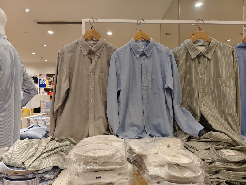 Uniqlo Genuine Oxford Fabric Shirt Long-Sleeved Men's and Women's Casual Workwear Shirt 486575 482445 Uniqlo Genuine Oxford Fabric Shirt Long-Sleeved Men's and Women's Casual Workwear Shirt 486575 482445