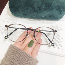 South Korea ultra-light pure titanium glasses frame can be equipped with lenses myopia female retro round eye frame frame women small face glasses frame