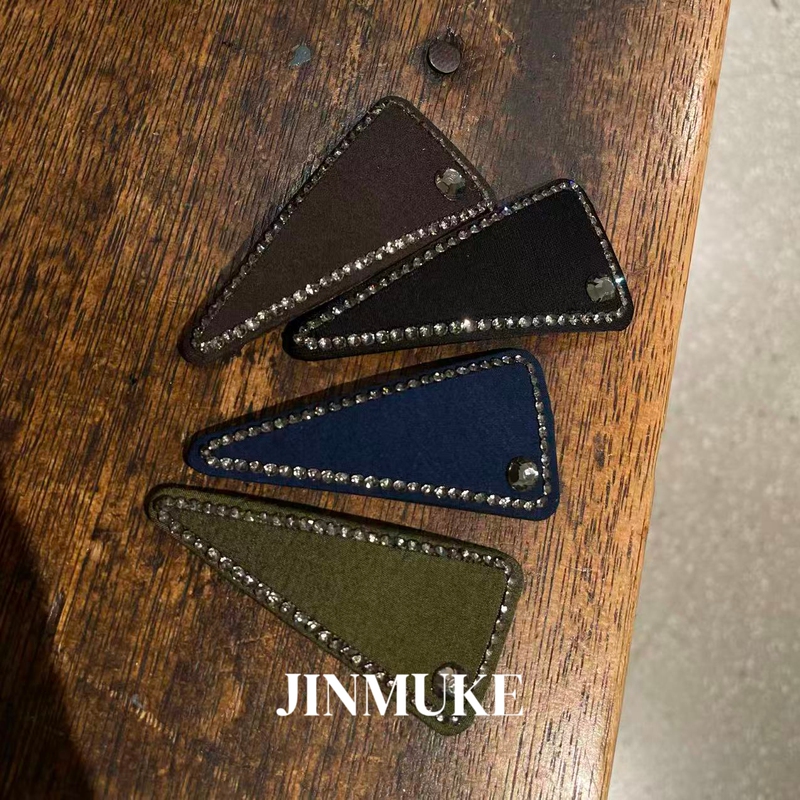 Jinmuke Korean Imported Hair Accessories, Elegant, Simple, Versatile, Shiny Diamond Triangle Hairpin, Side Clip, Bangs Clip